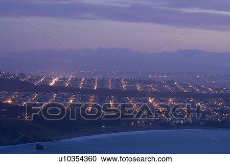 USA, San Francisco, Cityscape at dusk View Large Photo Image Stock Image - USA, San Francisco, Cityscape at dusk. Fotosearch