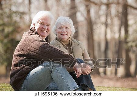 Stock Photograph - USA, Virginia, Richmond, portrait of senior couple. Fotosearch