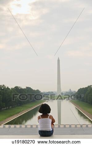 USA, Washington DC, girl (6-7) looking at Washington Monument View Large Photo Image Stock Image - USA, Washington DC, girl (6-7) looking at Washington Monument. Fotosearch