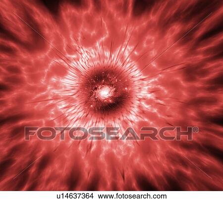Picture - Active galaxy, artwork. Fotosearch