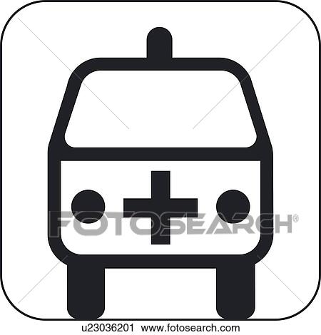 Stock Image - Ambulance symbol, artwork. Fotosearch