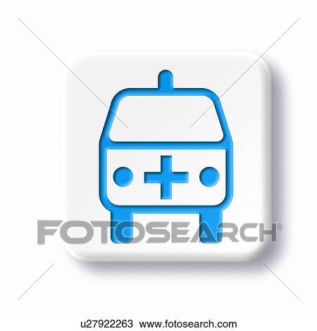 Stock Image - Ambulance symbol, artwork. Fotosearch