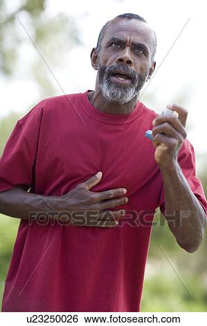 Stock Photograph - Asthma attack. Fotosearch