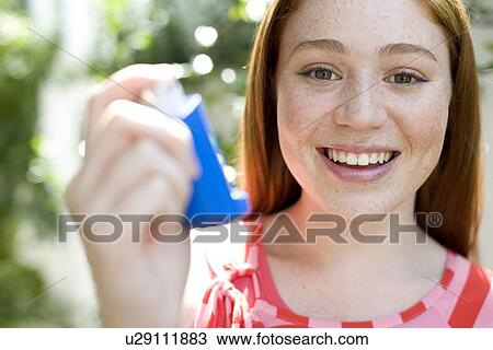 Stock Image - Asthma inhaler. Fotosearch