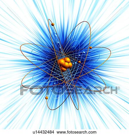 Picture - Atomic structure, artwork. Fotosearch