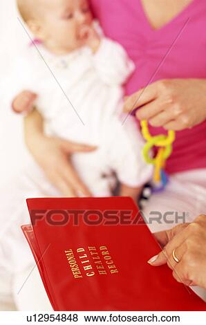 Baby health record View Large Photo Image Stock Photo - Baby health record. Fotosearch