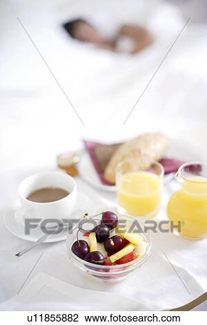 Stock Image - Breakfast in bed. Fotosearch
