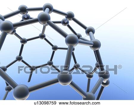 Stock Photo - Buckminsterfullerene molecule. Fotosearch