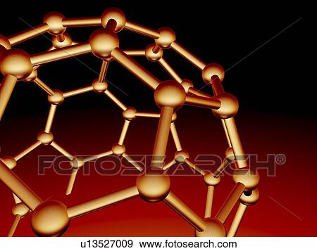 Stock Photo - Buckminsterfullerene molecule. Fotosearch