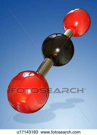Stock Image - Carbon dioxide molecule. Fotosearch