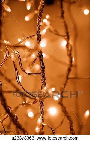 Stock Image - Christmas tree lights. Fotosearch
