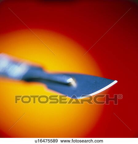 Stock Photo - Close-up of a surgical scalpel. Fotosearch