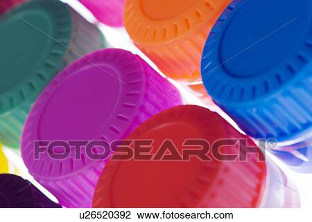 Coloured bottle caps View Large Photo Image Stock Image - Coloured bottle caps. Fotosearch