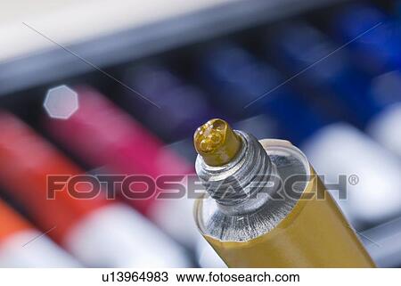 Coloured paint in a tube View Large Photo Image Stock Image - Coloured paint in a tube. Fotosearch