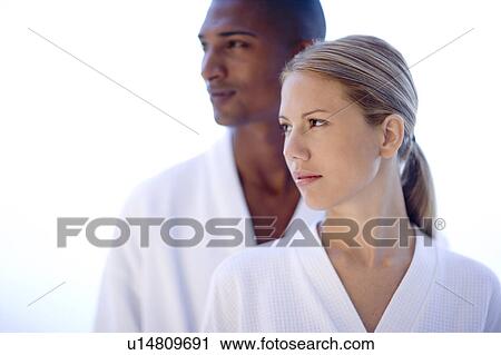 Stock Image - Couple at a spa. Fotosearch