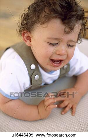Crying baby boy View Large Photo Image Stock Photography - Crying baby boy. Fotosearch
