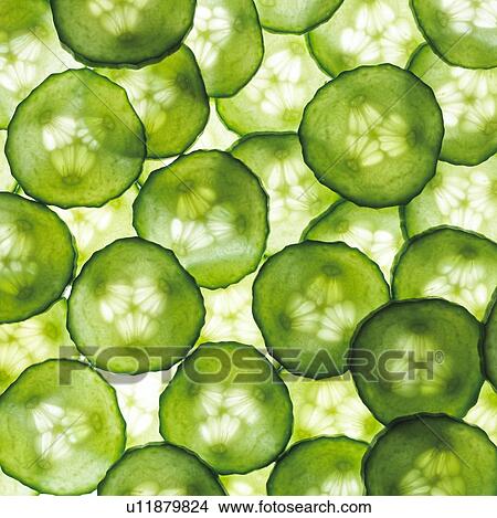 Cucumber slices View Large Photo Image Picture - Cucumber slices. Fotosearch