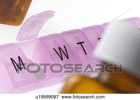 Stock Photo - Daily pill container. Fotosearch