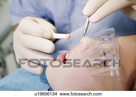 Picture - Dental treatment. Fotosearch