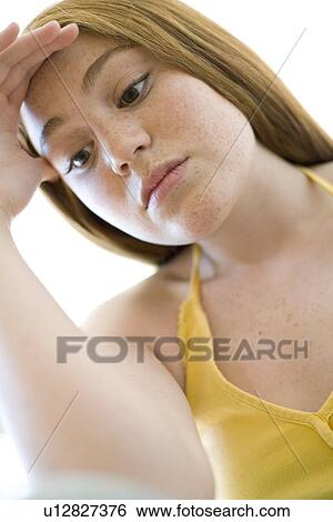 Stock Photograph - Depressed teenage girl. Fotosearch
