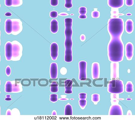 Stock Image - DNA autoradiogram, artwork. Fotosearch