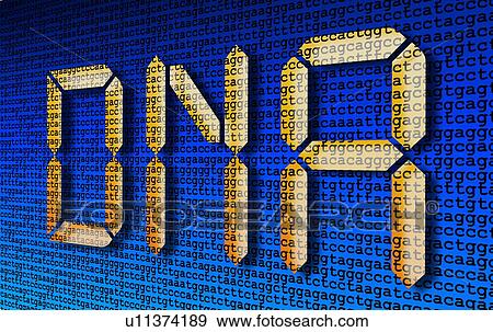 Stock Photo - DNA lettering. Fotosearch