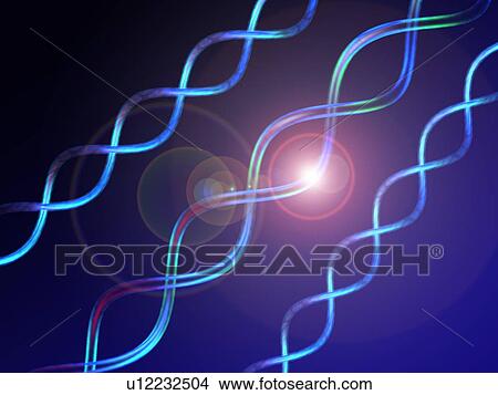 Picture - DNA molecules, conceptual artwork. Fotosearch
