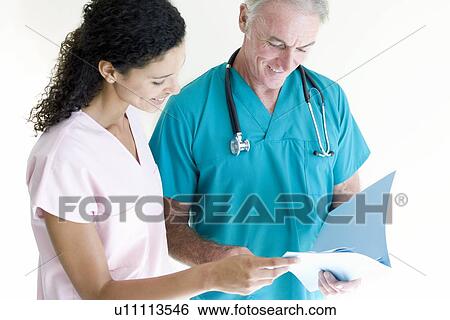 Stock Photograph - Doctor and nurse. Fotosearch