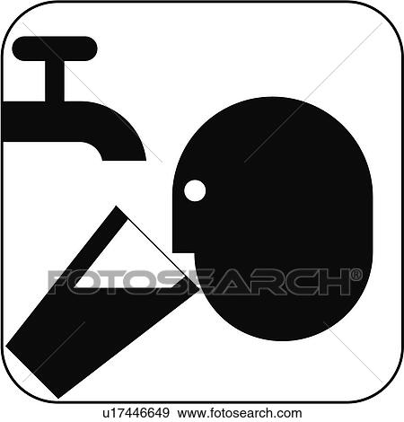 Stock Photo - Drinking water symbol, artwork. Fotosearch