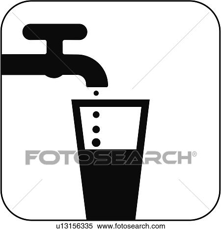 Stock Photography - Drinking water symbol, artwork. Fotosearch