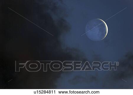 Earthshine, artwork View Large Photo Image Stock Image - Earthshine, artwork. Fotosearch