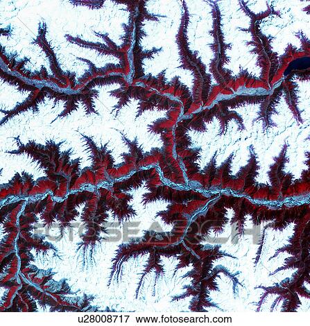 Stock Photo - Eastern Himalayas, satellite image. Fotosearch