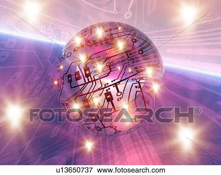 Electronic world, artwork View Large Photo Image Stock Photo - Electronic world, artwork. Fotosearch