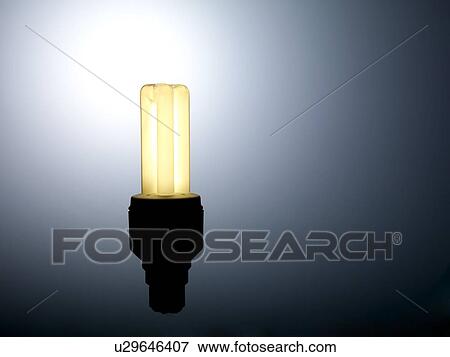 Stock Photo - Energy-saving light bulb. Fotosearch