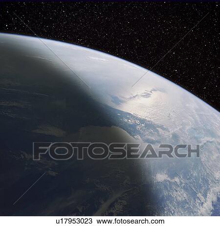 Stock Image - Enhanced shuttle image of the Florida peninsula. Fotosearch