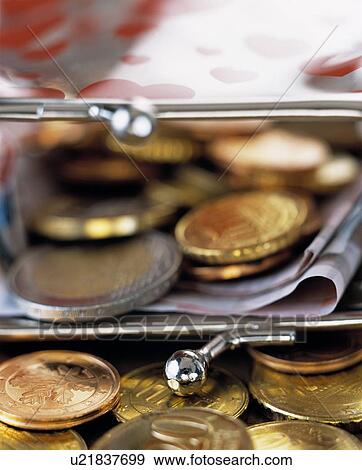Euro coins View Large Photo Image Stock Photo - Euro coins. Fotosearch