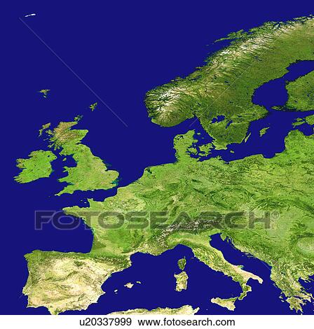 Europe, satellite image View Large Photo Image Stock Photo - Europe, satellite image. Fotosearch
