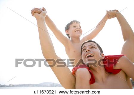 Stock Image - Father and son. Fotosearch