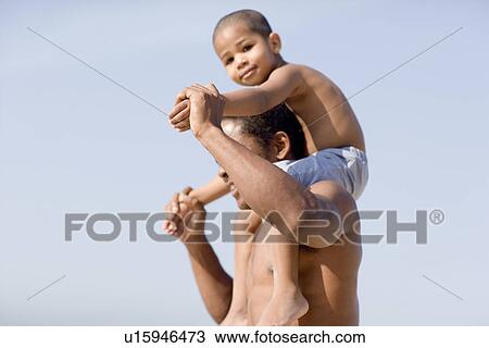 Stock Image - Father and son. Fotosearch
