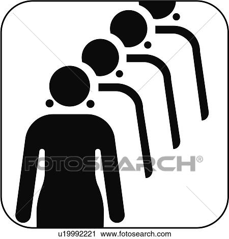 Female queue symbol, artwork View Large Photo Image Stock Image - Female queue symbol, artwork. Fotosearch