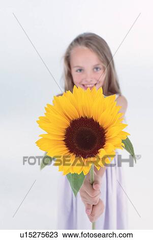 Stock Image - Flower girl. Fotosearch