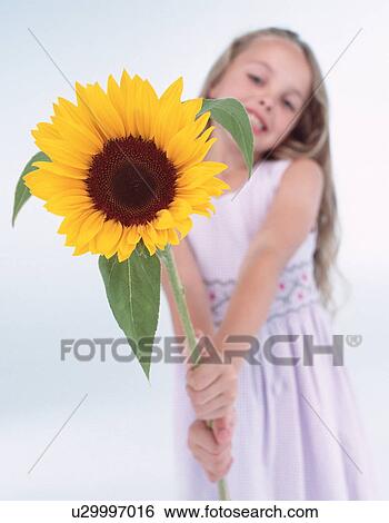Stock Photograph - Flower girl. Fotosearch