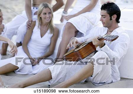 Stock Photo - Friends relaxing. Fotosearch