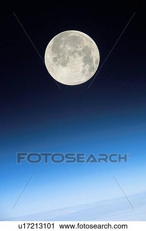 Full Moon above Earth, from the ISS View Large Photo Image Stock Image - Full Moon above Earth, from the ISS. Fotosearch