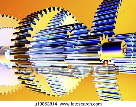 Gear wheels, artwork View Large Photo Image Picture - Gear wheels, artwork. Fotosearch