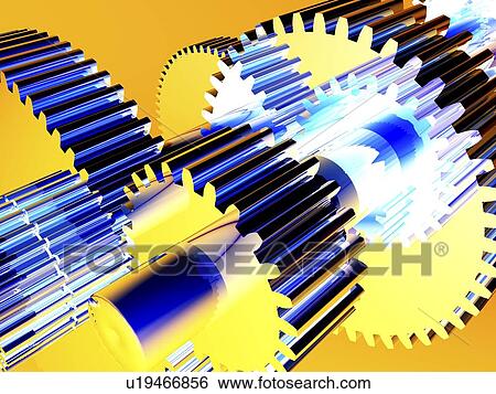 Stock Photograph - Gear wheels, artwork. Fotosearch