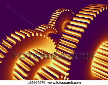 Stock Photograph - Gear wheels, artwork. Fotosearch