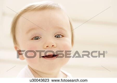 Stock Image - Happy baby boy. Fotosearch