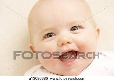 Stock Photography - Happy baby girl. Fotosearch