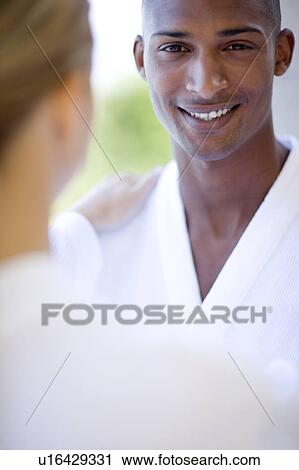 Happy couple relaxing at a spa View Large Photo Image Stock Image - Happy couple relaxing at a spa. Fotosearch